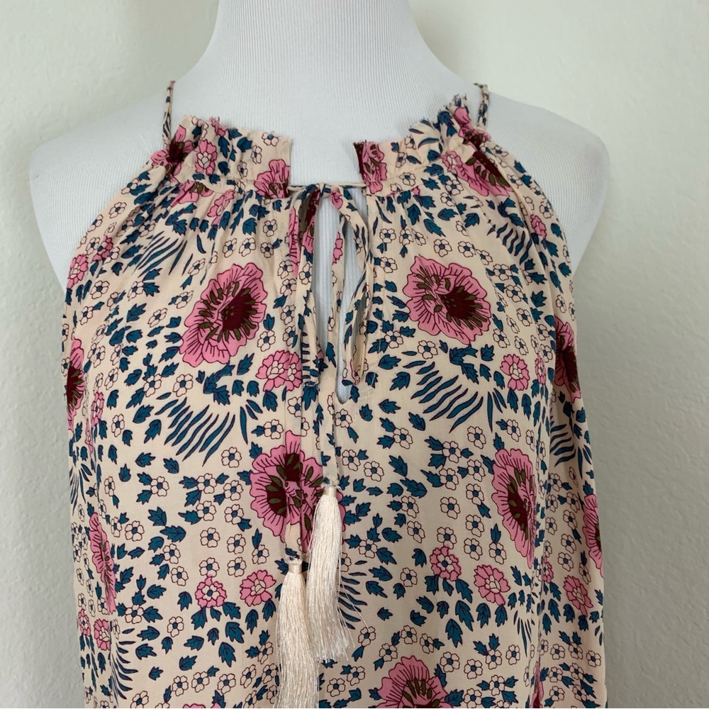 Natalie Martin Marlin Dress Boho Size M Floral Midi Tassel - Picture 15 of 17